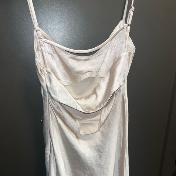 Princess Polly silk mini dress- JAZELLE MINI DRESS CHAMPAGNE - Picture 2 of 3